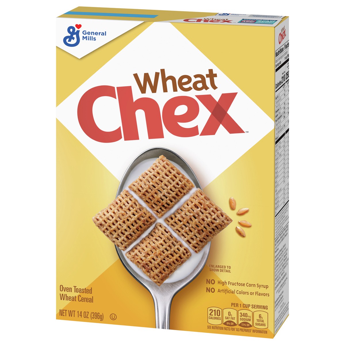 slide 2 of 9, Wheat Chex Breakfast Cereal, Made with Whole Grain, 14 oz, 14 oz