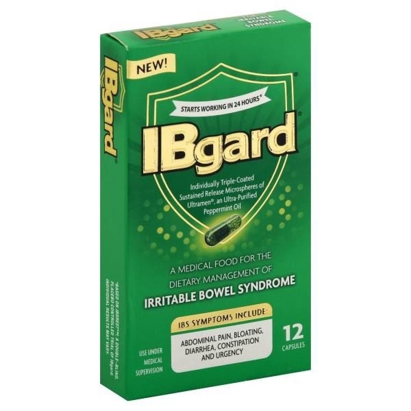 slide 1 of 9, IBgard Daily Gut Health Support Dietary Supplement, 12 Capsules, 0.24 oz