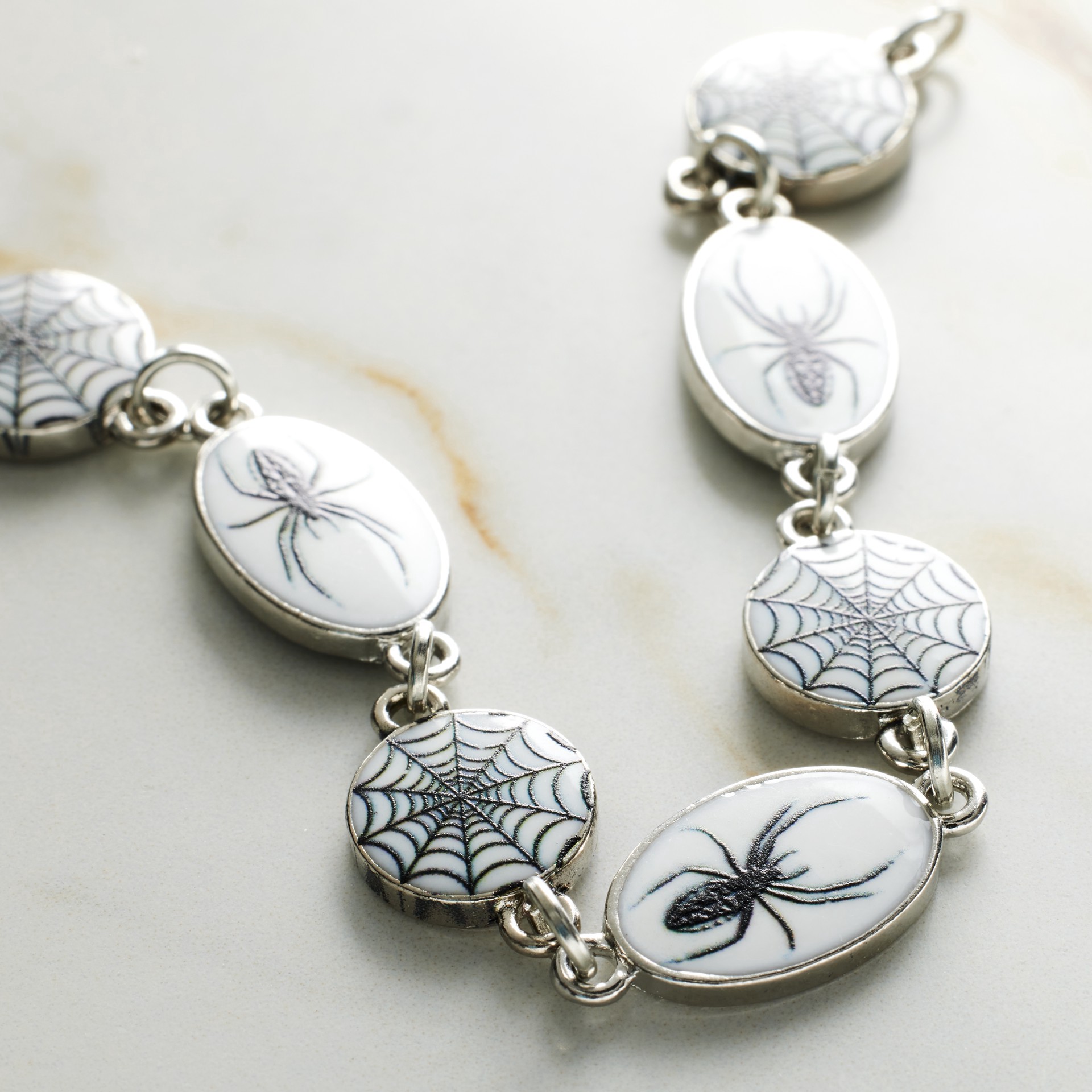 slide 2 of 3, Rhodium Spider Print Metal Charms By Bead Landing, 12mm-18mm