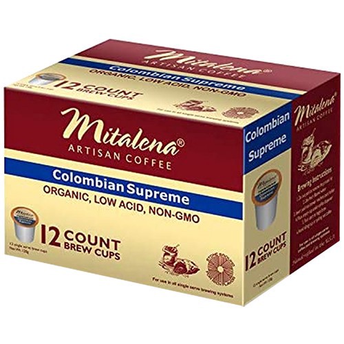 slide 1 of 1, Mitalena Organic Coffee Kcup - Colombian Supremo - 12 ct, 12 ct