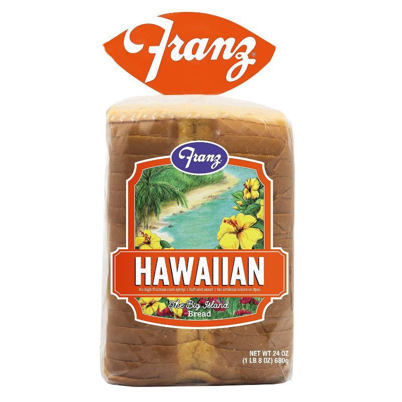 slide 1 of 1, Franz Original Big Island Hawaiian Bread, 24 oz