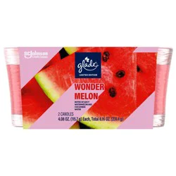 Glade Candles, Wonder Melon Limited Edition, 8.16 oz Total, 2 Pack