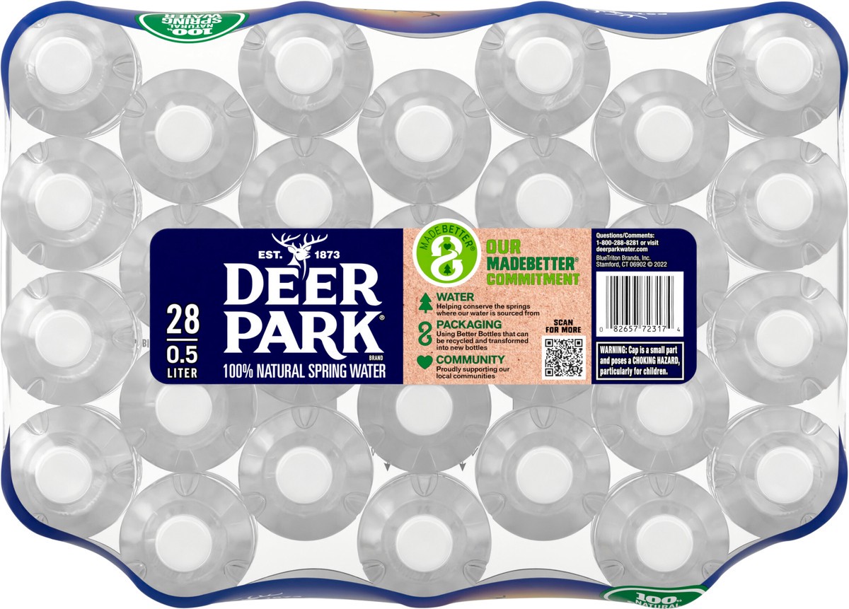 slide 6 of 7, DEER PARK Brand 100% Natural Spring Water, 16.9-ounce plastic bottles (Pack of 28), 28 ct; 16.9 fl oz