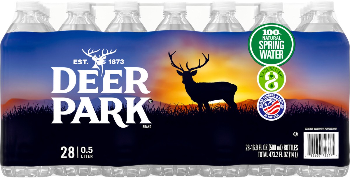 slide 4 of 7, DEER PARK Brand 100% Natural Spring Water, 16.9-ounce plastic bottles (Pack of 28), 28 ct; 16.9 fl oz