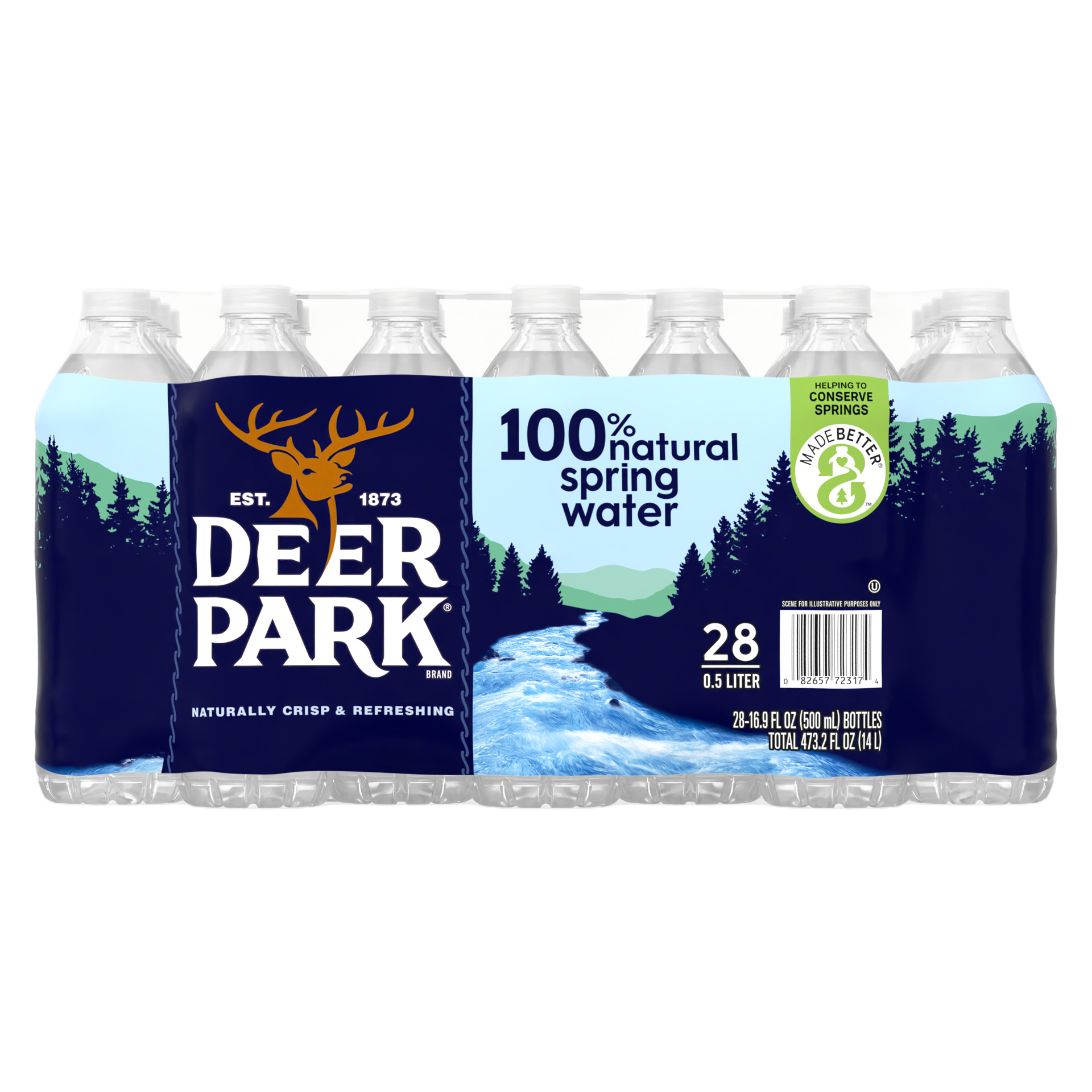 slide 1 of 7, DEER PARK Brand 100% Natural Spring Water, 16.9-ounce plastic bottles (Pack of 28), 28 ct; 16.9 fl oz