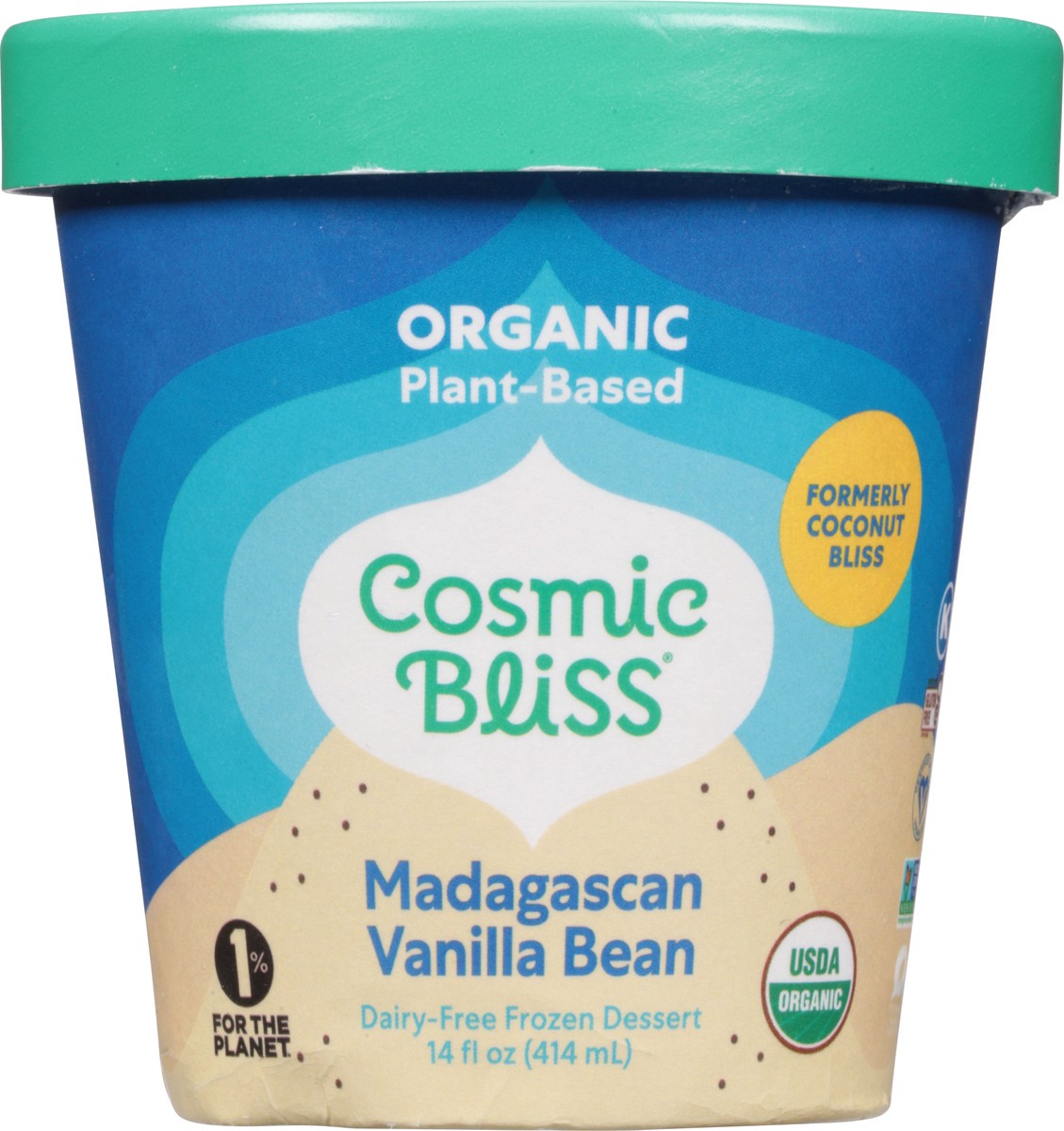 slide 2 of 14, Cosmic Bliss Dairy-Free Madagascan Vanilla Bean Frozen Dessert 14 fl oz, 14 fl oz