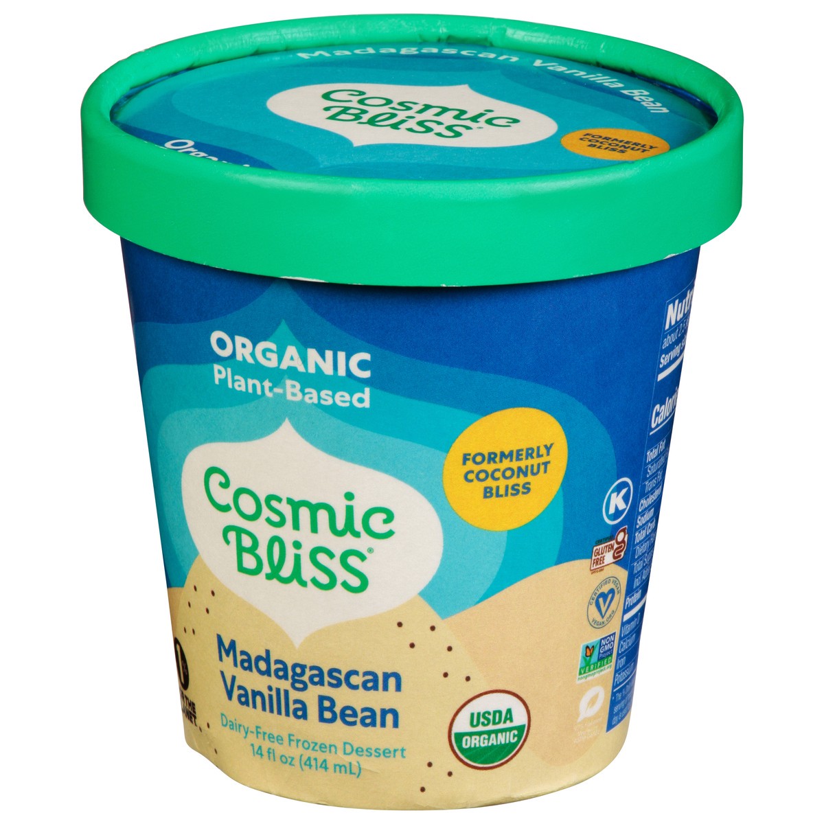 slide 14 of 14, Cosmic Bliss Dairy-Free Madagascan Vanilla Bean Frozen Dessert 14 fl oz, 14 fl oz