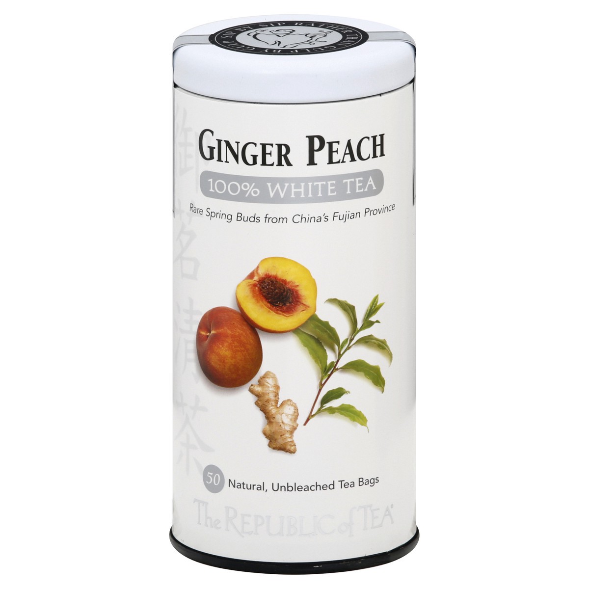 slide 7 of 12, The Republic of Tea Bags Ginger Peach 100% White Tea - 50 ct, 50 ct