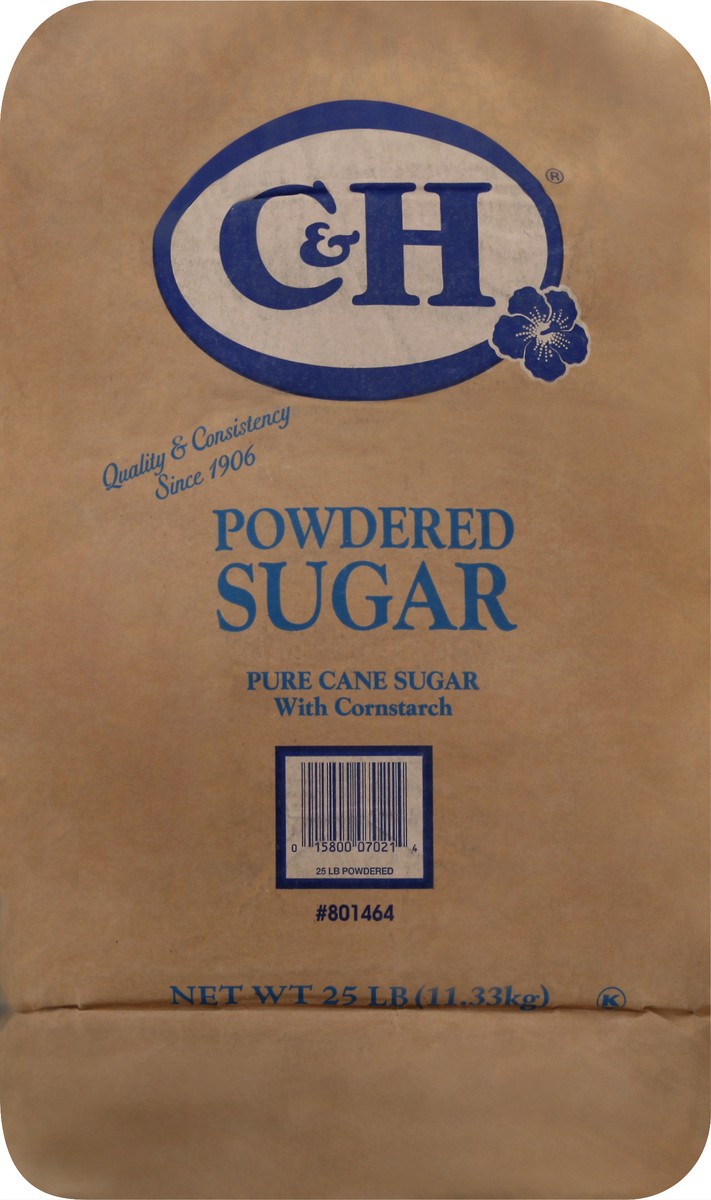 slide 12 of 13, C&H Powdered Sugar 25 lb, 25 lb