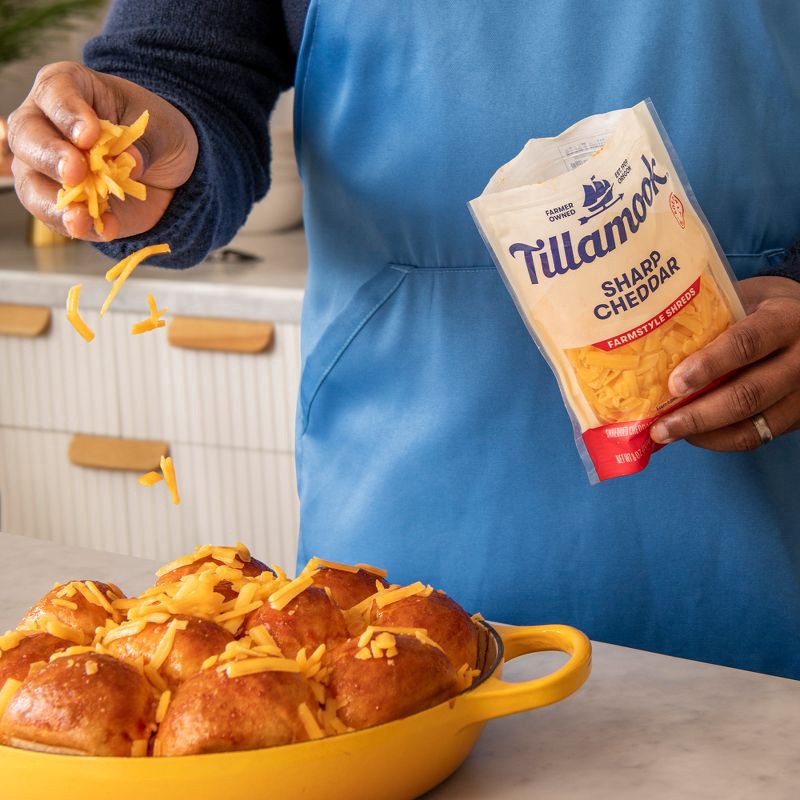 slide 3 of 3, Tillamook Shreds Sharp Cheddar Cheese 8 oz, 8 oz