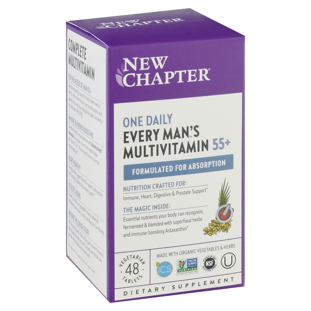 slide 4 of 9, New Chapter Every Man's One Daily 55+ Multivitamin, 48 ct