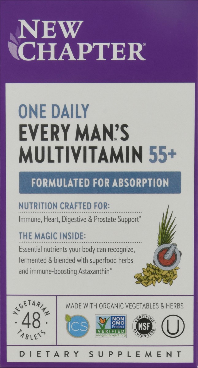 slide 1 of 9, New Chapter Every Man's One Daily 55+ Multivitamin, 48 ct