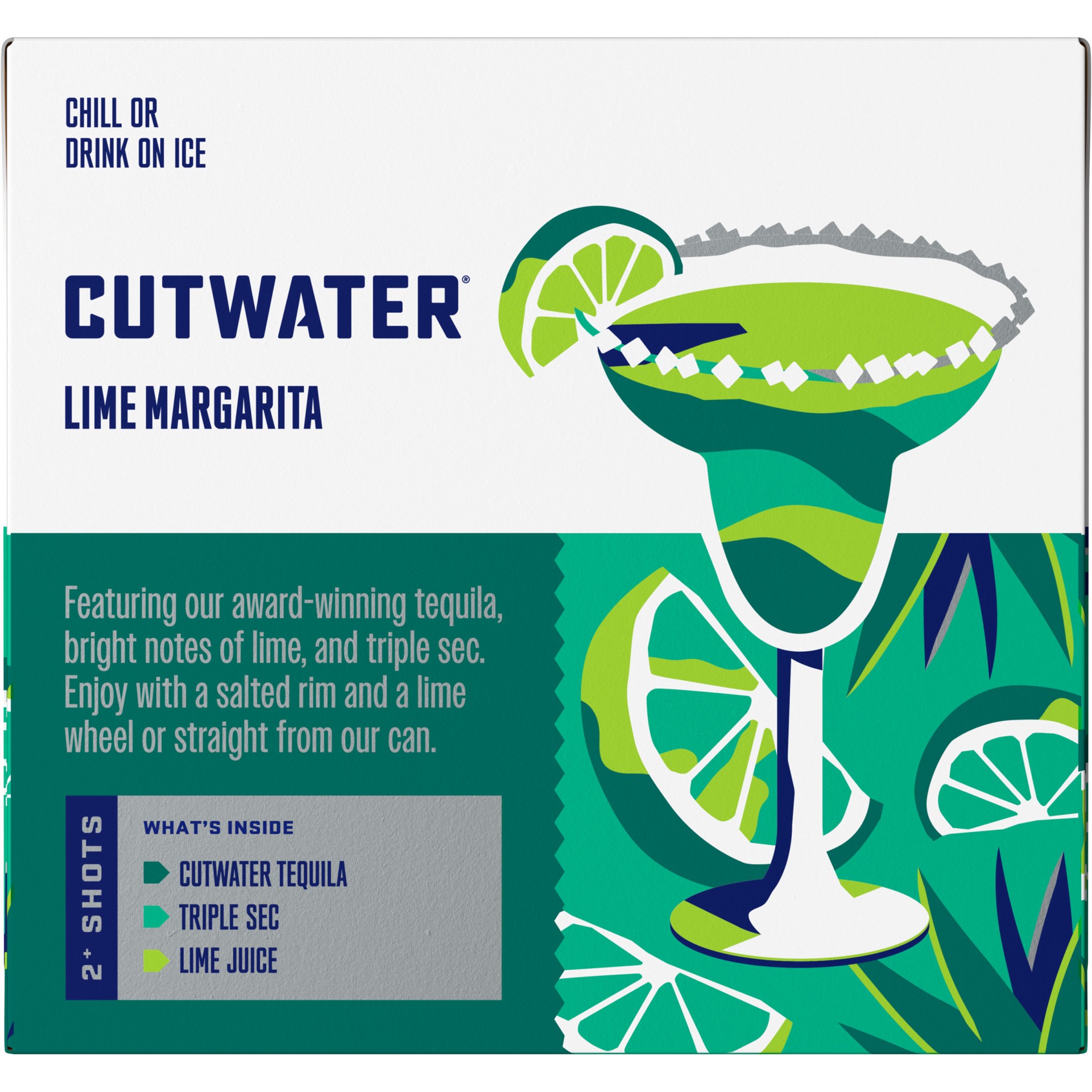 slide 4 of 8, Cutwater Spirits Tequila Lime Margarita 200 ml Can, 200 ml