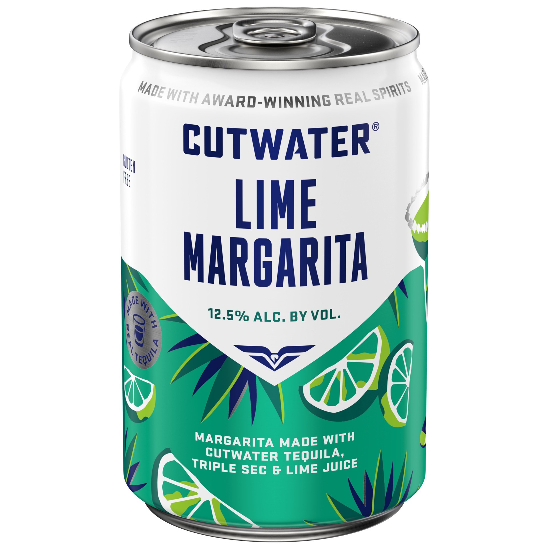 slide 1 of 8, Cutwater Spirits Tequila Lime Margarita 200 ml Can, 200 ml