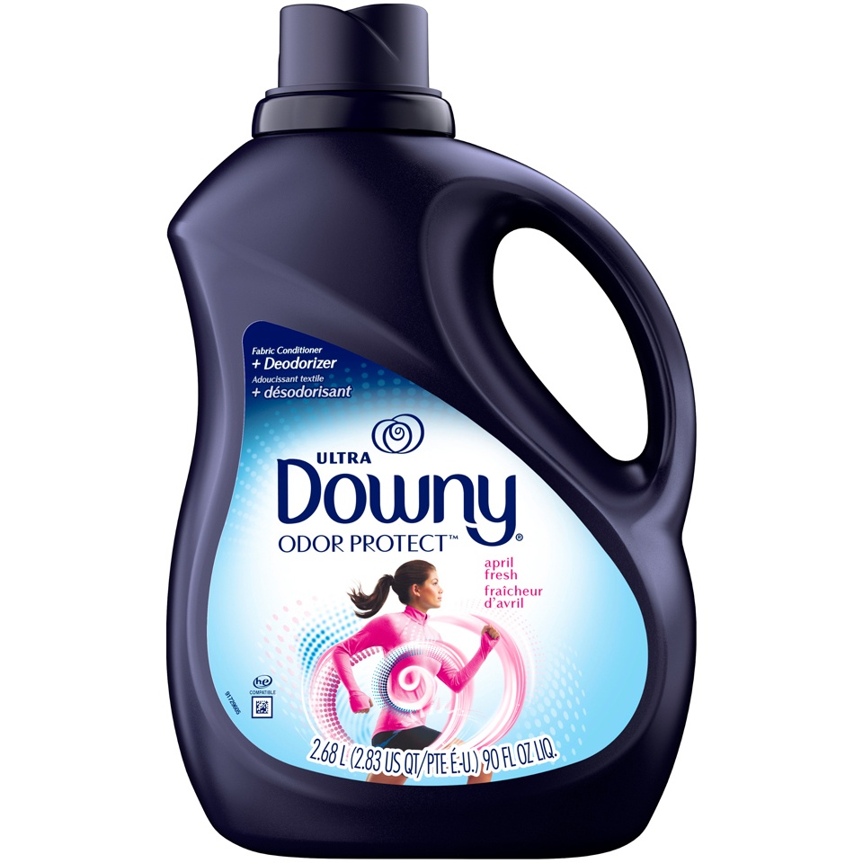 slide 1 of 2, Downy Odor Protect April Fresh Liquid Fabric Deodorizer and Fabric Conditioner, 90 fl oz