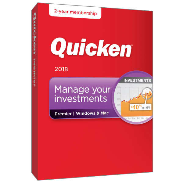 slide 2 of 3, Quicken® Premier 2018, 2-Year Subscription, For PC/Mac®, Disc, 1 ct