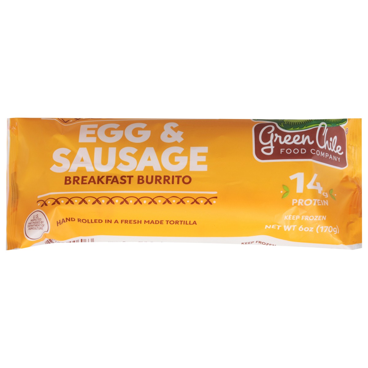 slide 1 of 9, Green Chile Food Company Egg & Sausage Breakfast Burrito 6 oz, 6 oz