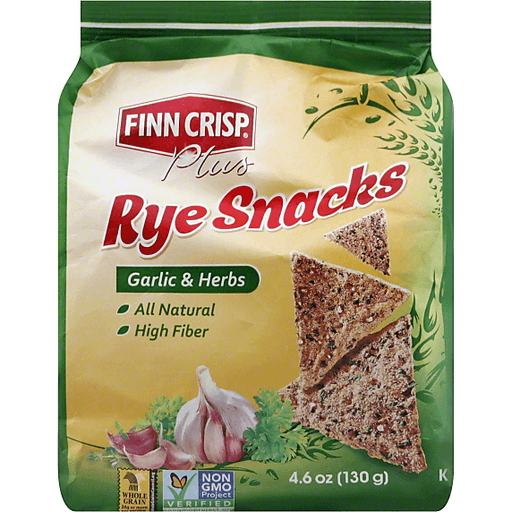 Finn Crisp Plus Garlic 4.6 oz Herbs Rye Shipt | Snack and Herb