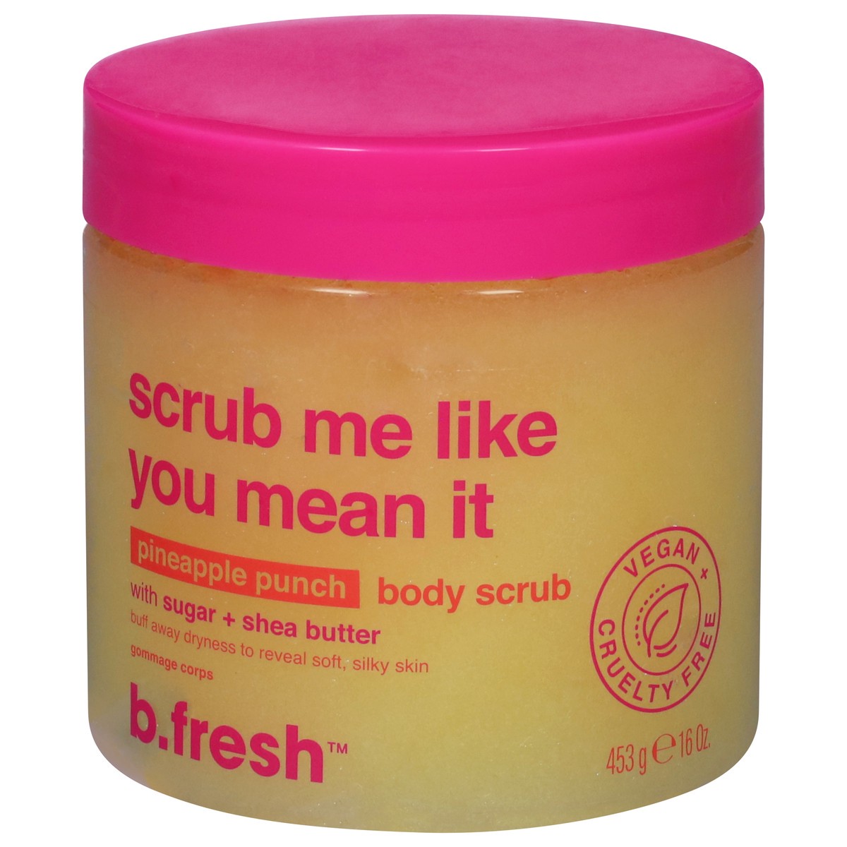 slide 1 of 1, B. Fresh Pineapple Punch Body Scrub with Sugar + Shea Butter 16 oz, 16 oz