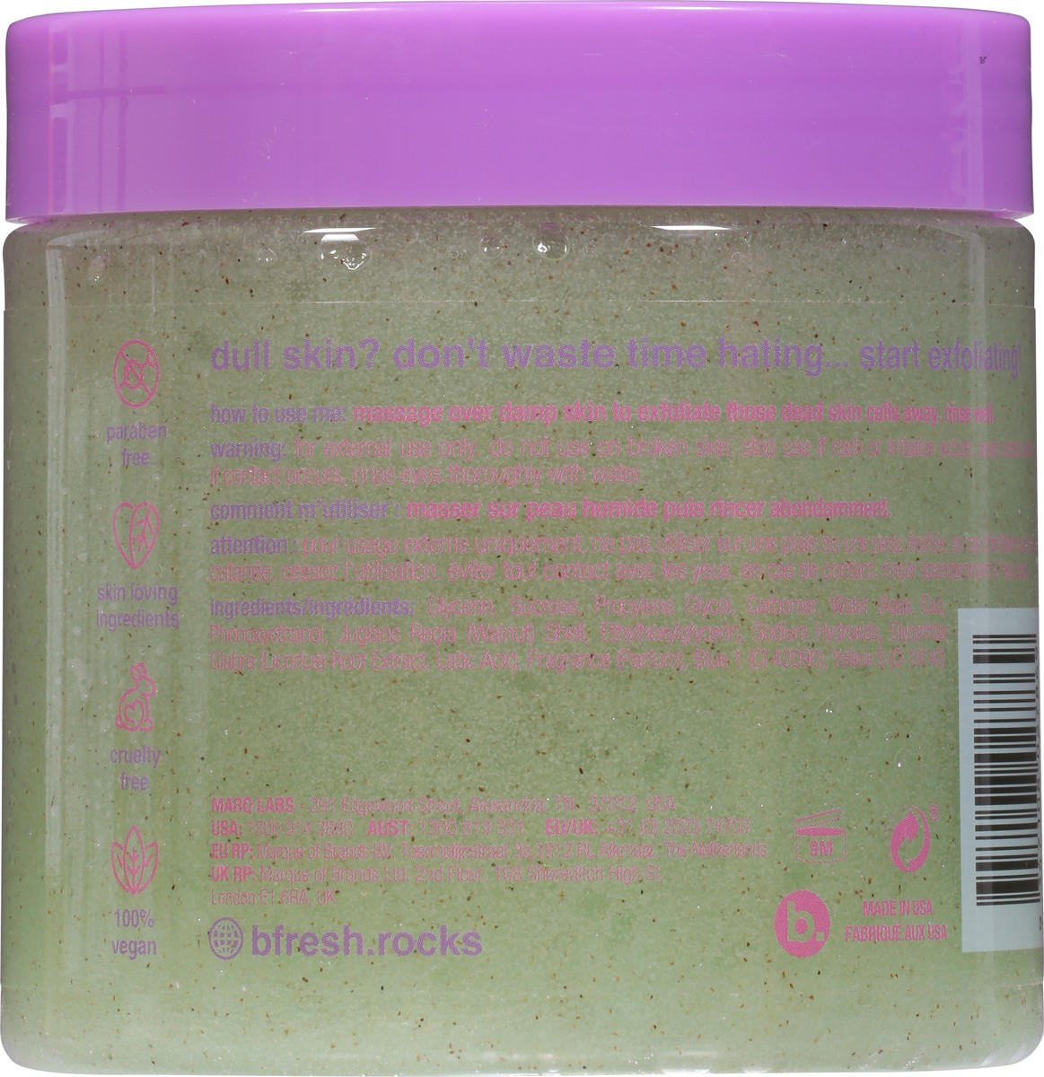slide 4 of 9, B. Fresh Don't Hate, Exfoliate Melon Magic Body Scrub 16 oz, 16 oz
