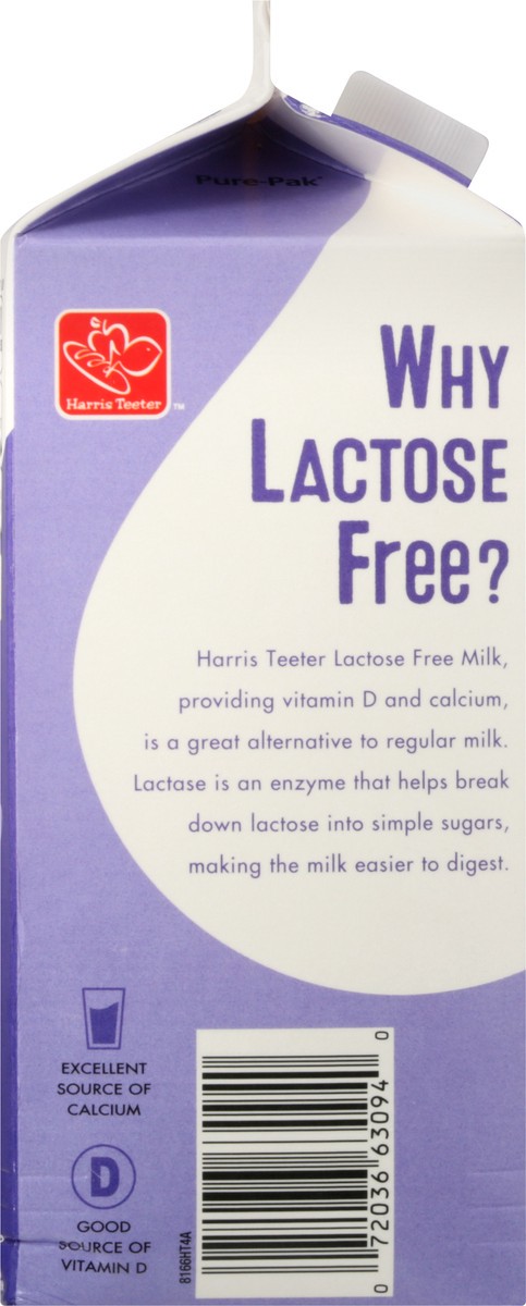 slide 7 of 9, Harris Teeter 100% Lactose Free Fat Free Milk, 1/2 gal