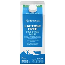 Harris Teeter 100% Lactose Free Fat Free Milk - 1/2 gal