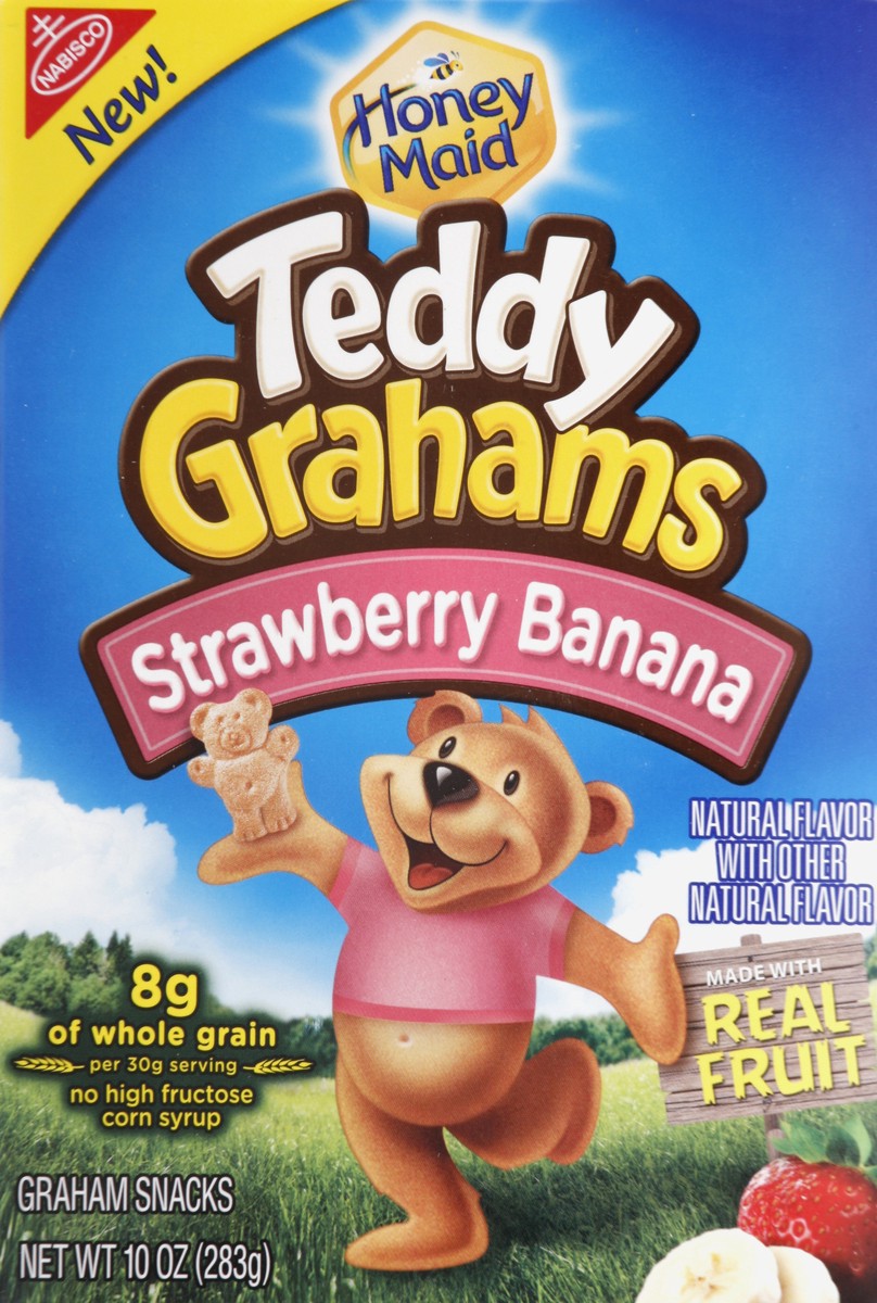 slide 4 of 5, Nabisco Honey Maid Strawberry Banana Teddy Grahams, 10 oz