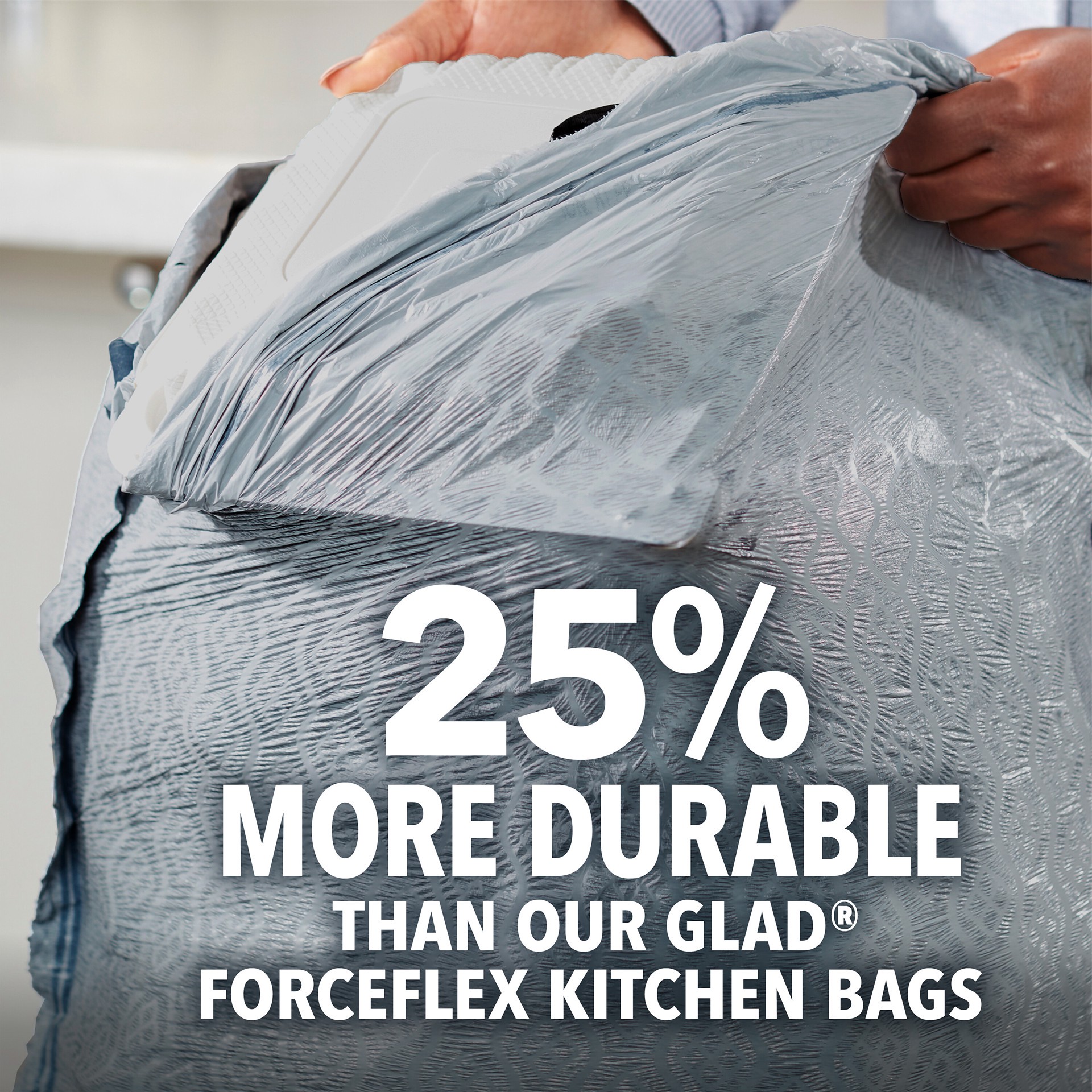 slide 5 of 5, Glad ForceFlexPlus XL Kitchen Drawstring Fresh Clean with Febreze Trash Bags, 30 ct; 20 gal