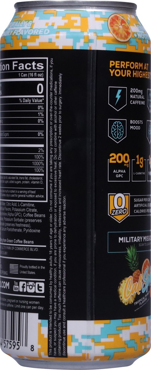 slide 6 of 14, Redcon1 Zero Sugar Cali Splash High Performance Tropical Punch Flavor Energy Drink 16 fl oz, 16 fl oz
