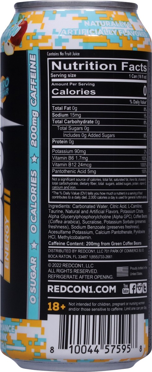 slide 2 of 14, Redcon1 Zero Sugar Cali Splash High Performance Tropical Punch Flavor Energy Drink 16 fl oz, 16 fl oz