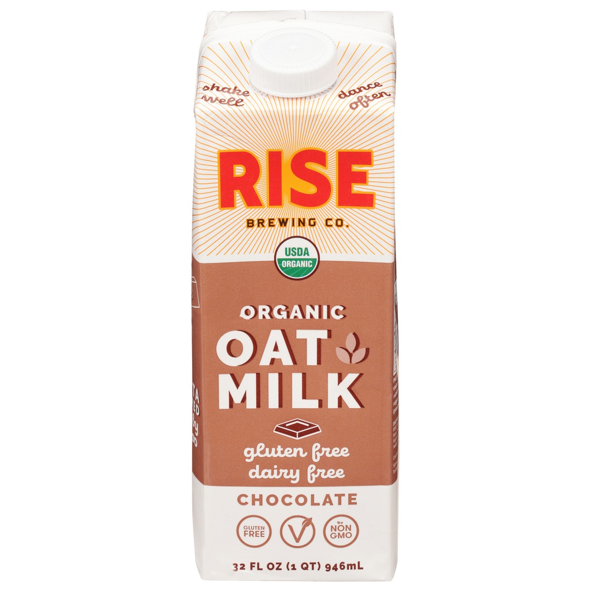 slide 1 of 1, RISE Brewing Co. Rise Brewing Organic Chocolate Shelf Stable Oat Milk, 32 fl oz