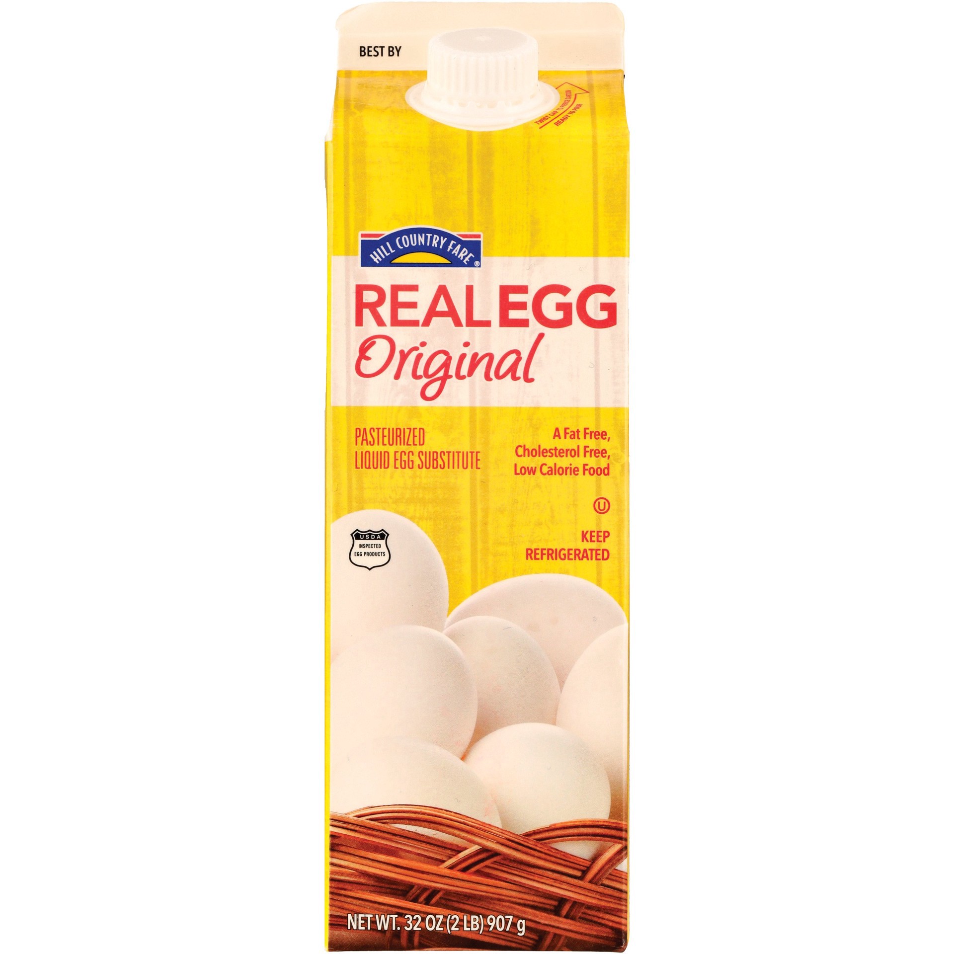 slide 1 of 1, Hill Country Fare Real Egg Original - Egg Whites, 32 oz