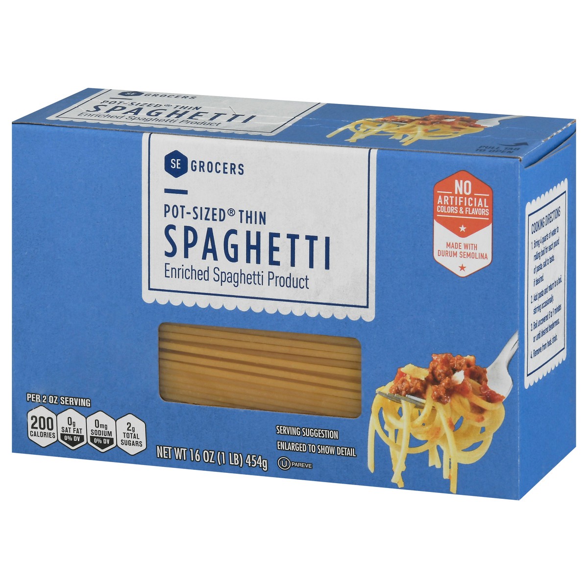 slide 6 of 10, SE Grocers Pot-Sized Thin Spaghetti, 16 oz