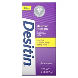 Desitin Maximum Strength Baby Diaper Rash Cream, Travel Size, 2 oz