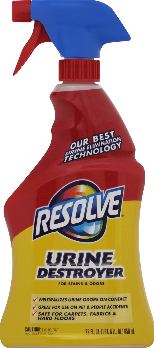 slide 5 of 6, Resolve Urine Destroyer - For Stains & Odors, 22 oz