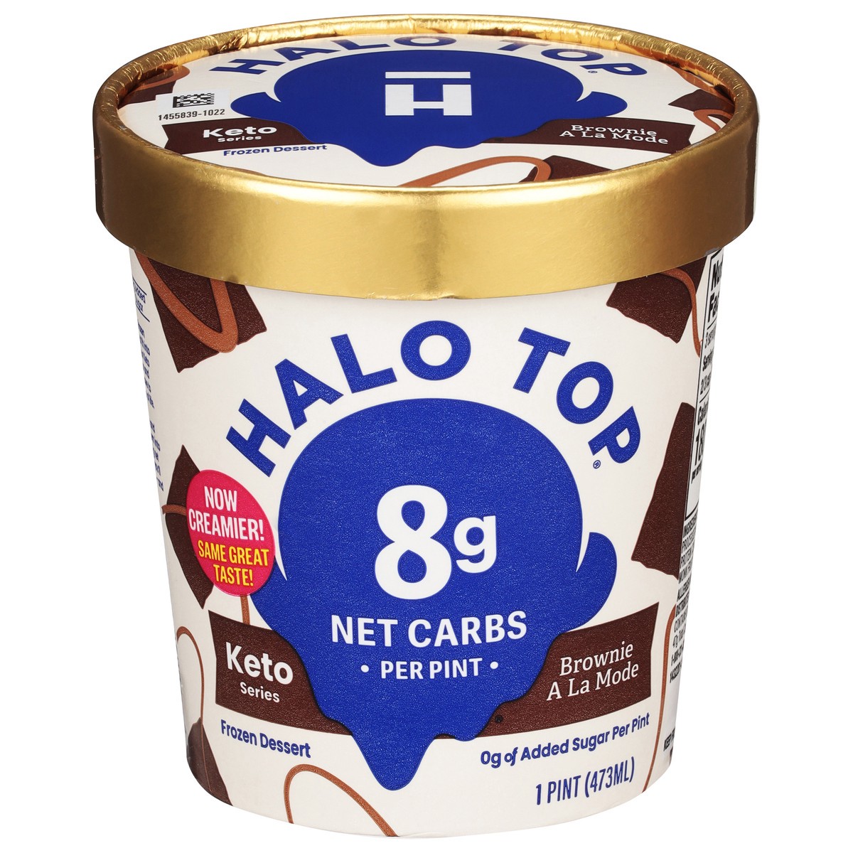 slide 1 of 9, Halo Top Brownie A La Mode Frozen Dessert 1 pt, 16 fl oz