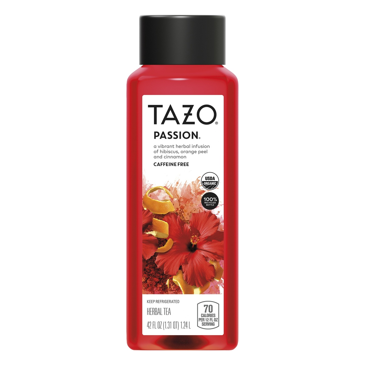 slide 1 of 1, Tazo Passion Organic Caffeine Free Herbal Tea, 42 fl oz