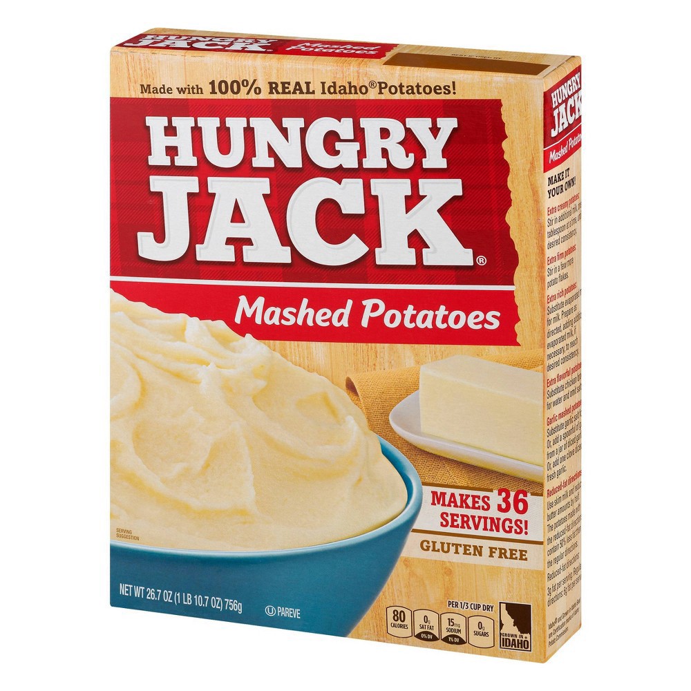 slide 2 of 3, Hungry Jack Mashed Potatoes, 26.7 oz