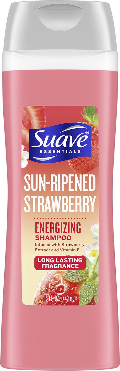 slide 2 of 3, Suave Essentials Shampoo Sun-Ripened Strawberry, 15 oz, 15 fl oz