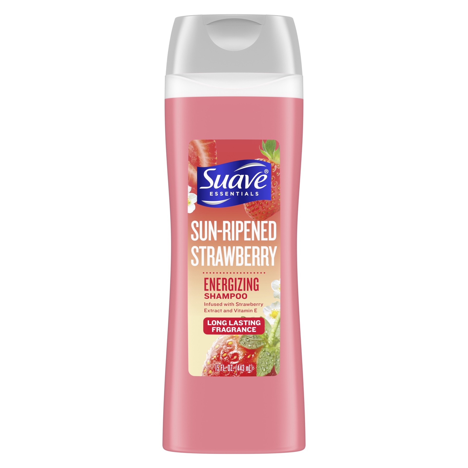 slide 1 of 3, Suave Essentials Shampoo Sun-Ripened Strawberry, 15 oz, 15 fl oz