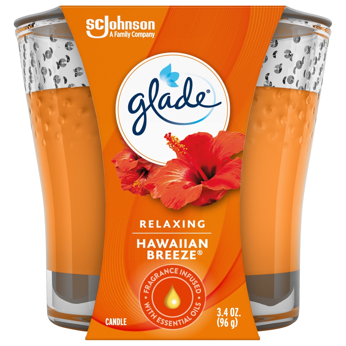 slide 1 of 7, Glade Glande Hawaiian Breeze Scented Candl, 3.8 oz