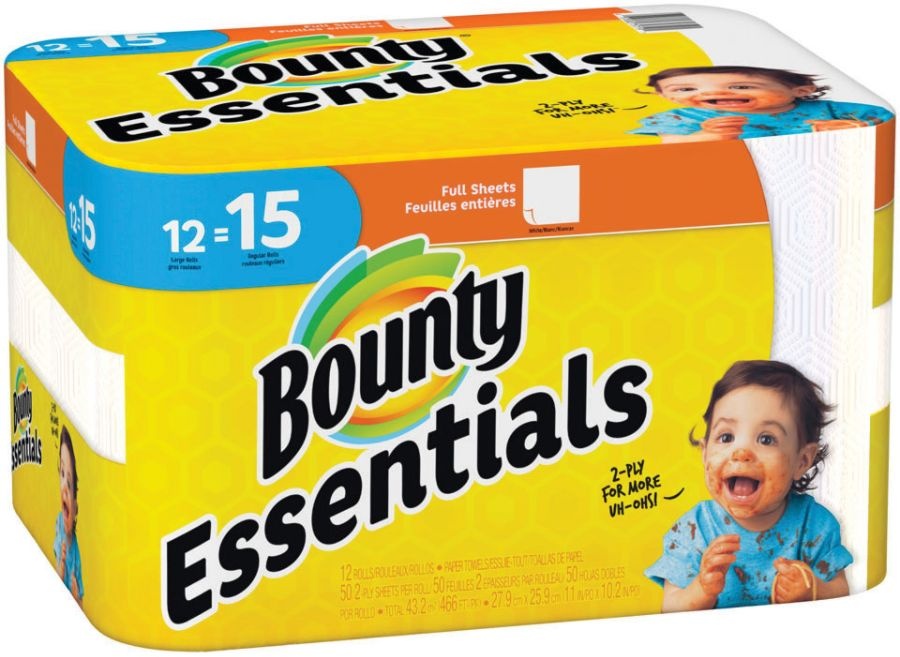 slide 2 of 10, Bounty Ess White Towels, 12 ct