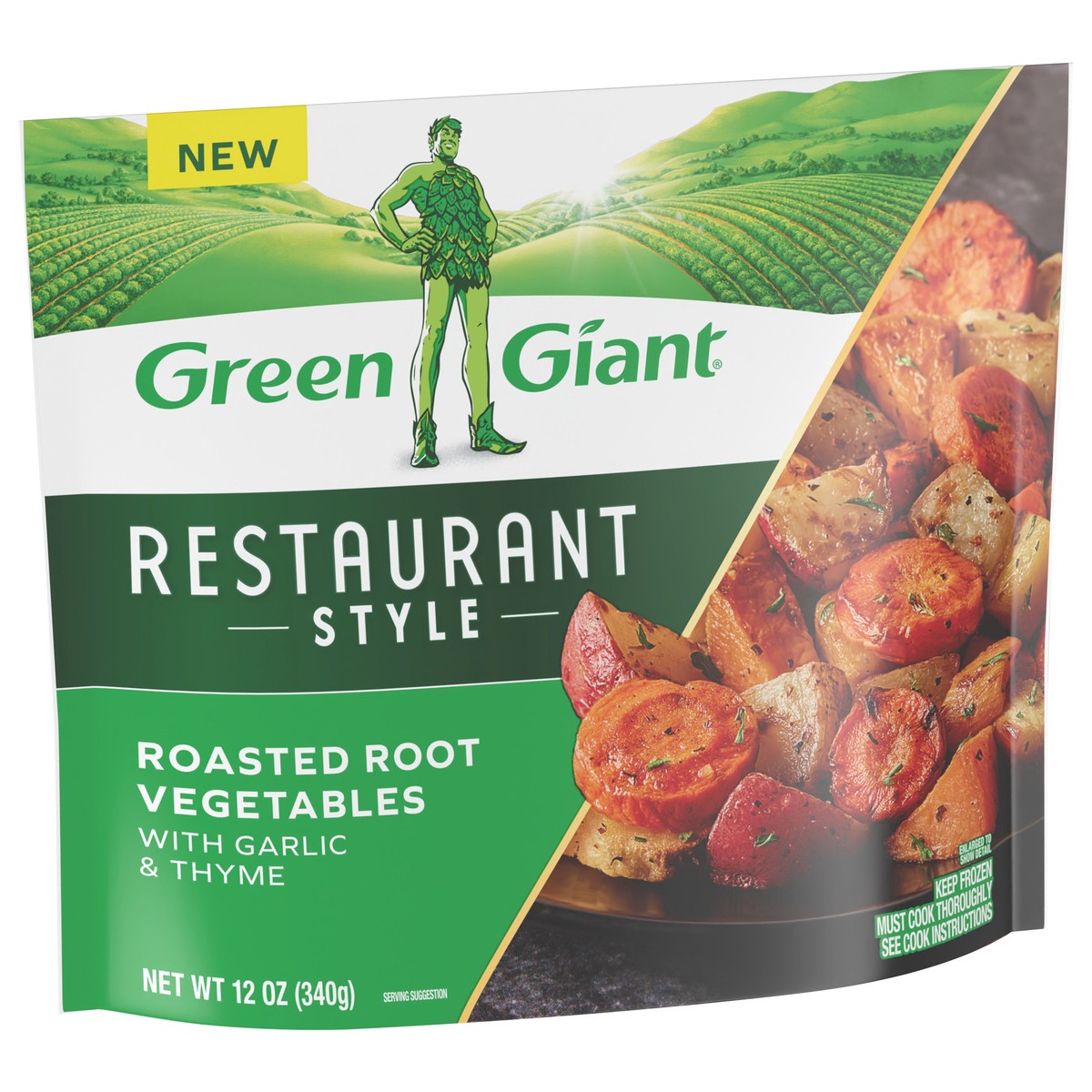 slide 10 of 11, Green Giant Restaurant Style Roasted Root Vegetables with Garlic & Thyme, 12 oz (Frozen), 12 oz