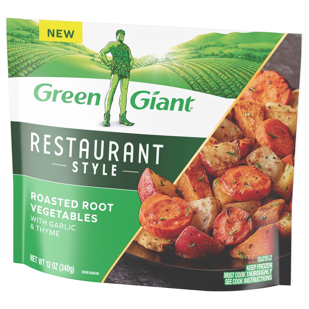 slide 8 of 11, Green Giant Restaurant Style Roasted Root Vegetables with Garlic & Thyme, 12 oz (Frozen), 12 oz