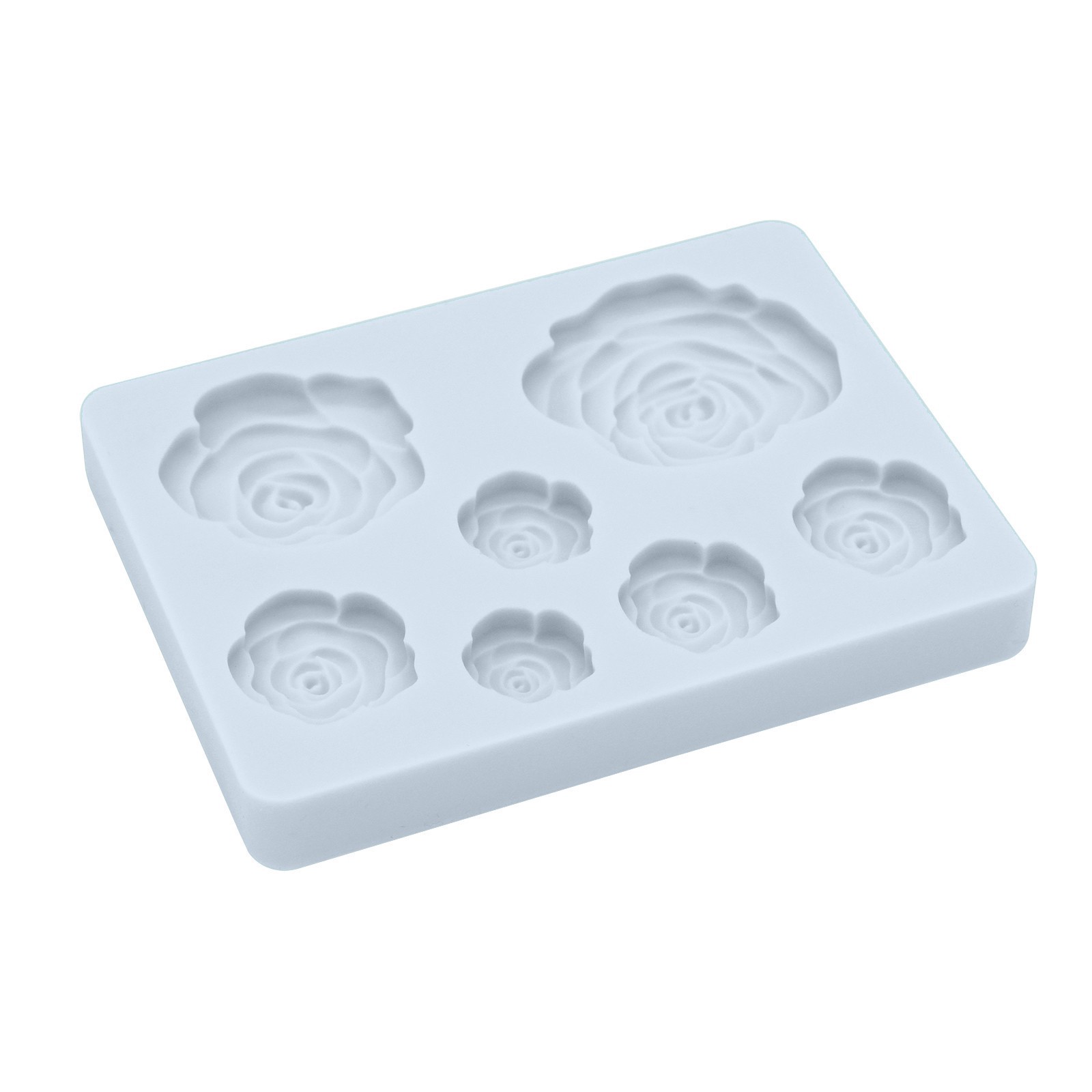 slide 3 of 3, Rose Mix Silicone Fondant Mold By Makery, 4 in x 3 in