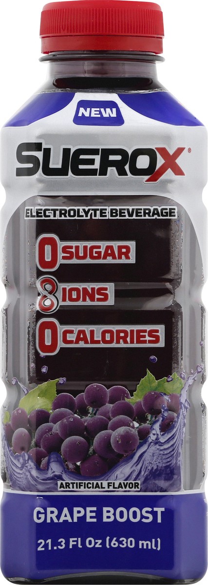 slide 4 of 9, SueroX Grape Boost Electrolyte Beverage 21.3 fl oz, 21.30 fl oz