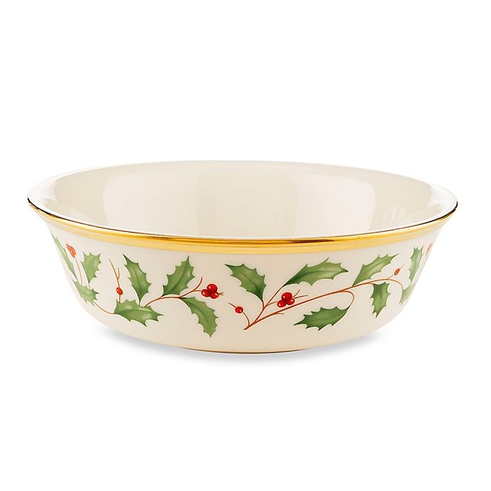 slide 1 of 1, Lenox Holiday All Purpose Bowl - White/Gold, 1 ct