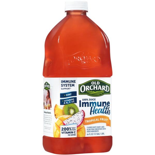 slide 1 of 1, Old Orchard Immune Health Tropical Fruit 100% Juice, 64 fl oz