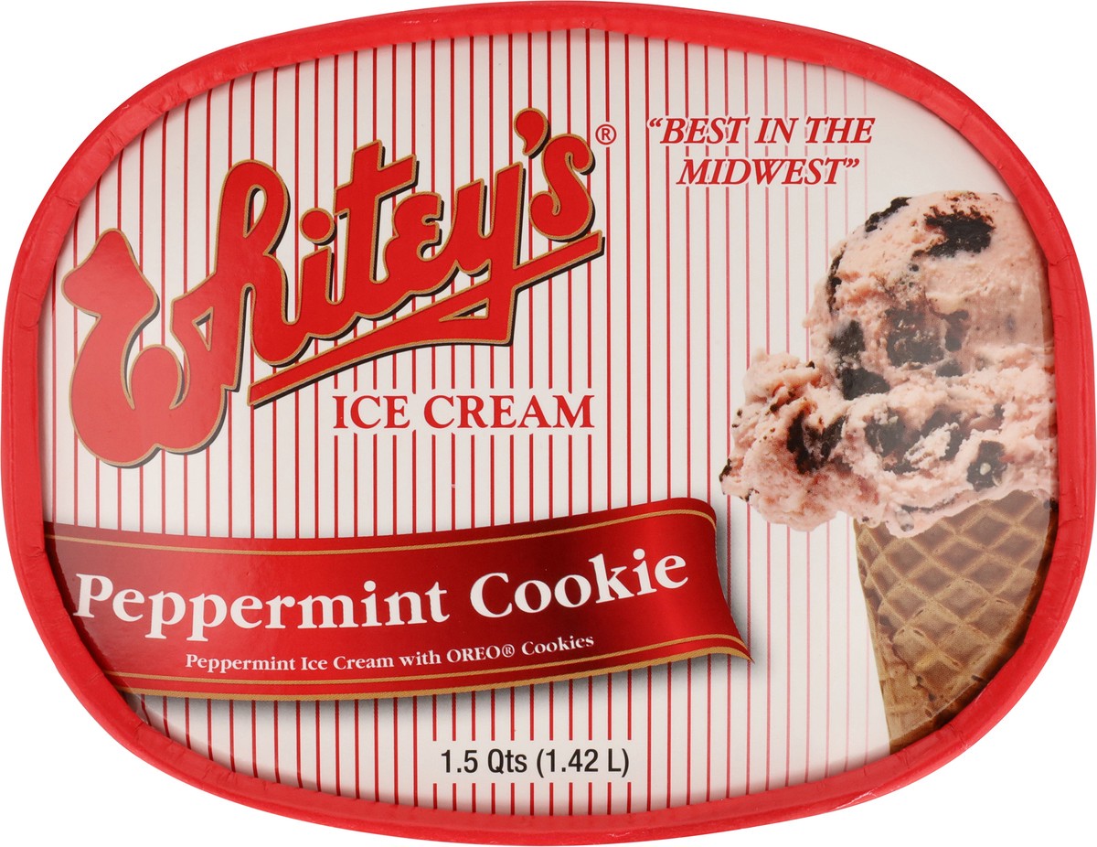 slide 10 of 14, Whitey's Peppermint Cookie Ice Cream 1.5 qt, 1.5 qt