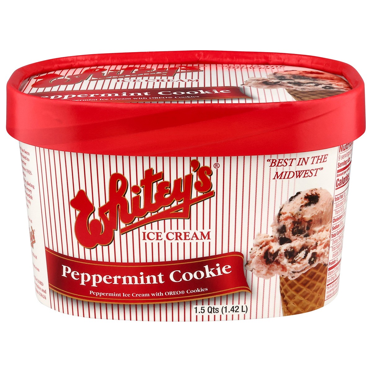 slide 12 of 14, Whitey's Peppermint Cookie Ice Cream 1.5 qt, 1.5 qt